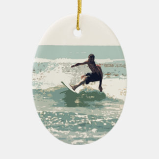 Surfer Keramisch Ornament