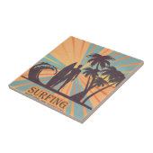 Surfer Keramische teile Tegeltje (Zijkant)