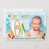 Surfer Kerel en Surf Boards Beach Birthday Kaart (Voorkant)