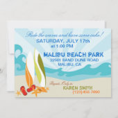 Surfer Kerel en Surf Boards Beach Birthday Kaart (Achterkant)