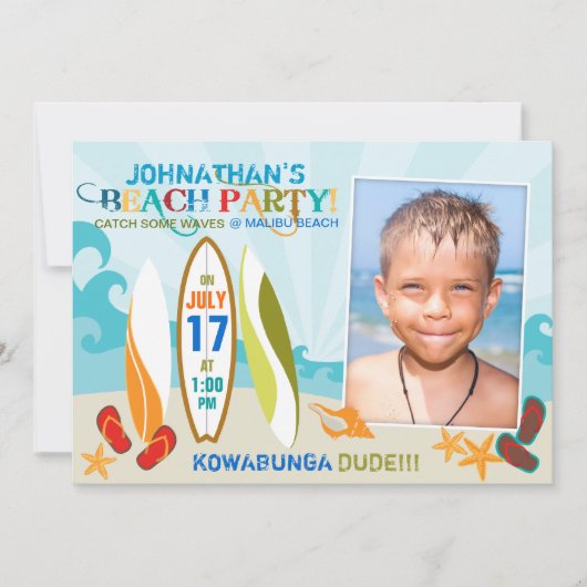 Surfer Kerel en Surf Boards strandstrand 2 Kaart (Voorkant)