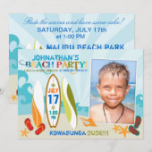 Surfer Kerel en Surf Boards strandstrand 2 Kaart (Voorkant / Achterkant)