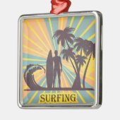 Surfer Kerel Metal Ornament (Links)