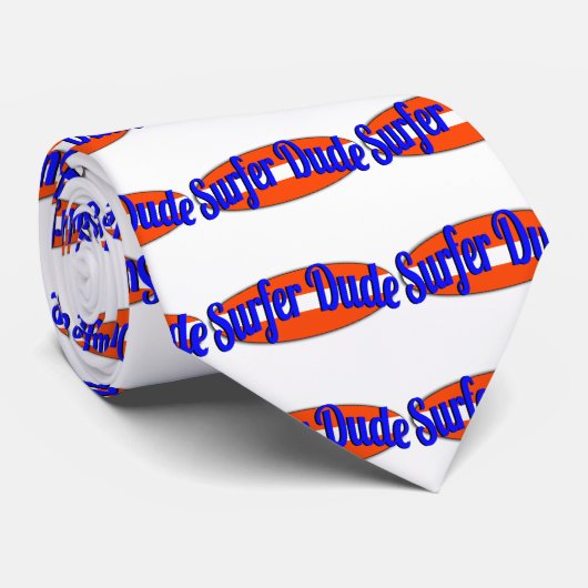 surfer kerel stropdas (Opgerold)