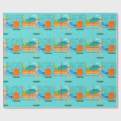 Surfer-kerkvullingspapier Cadeaupapier (Vlak)