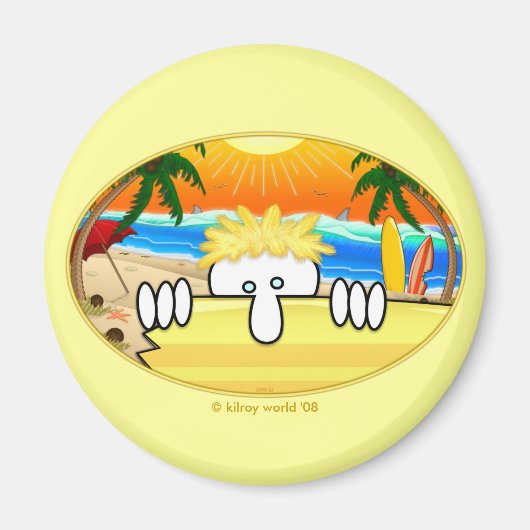 Surfer Kilroy Magnet (Voorkant)