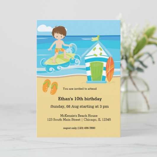 Surfer-kinderen Kaart (Staand voorkant)