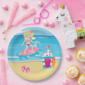 Surfer-kinderen Papieren Bordje (Feest)