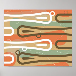 Surfer King - retro moderne abstracte druk Poster