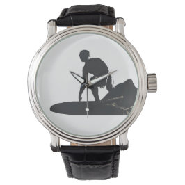 Surfer  lederen horloge
