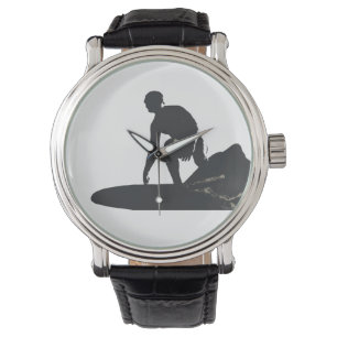 Surfer lederen horloge