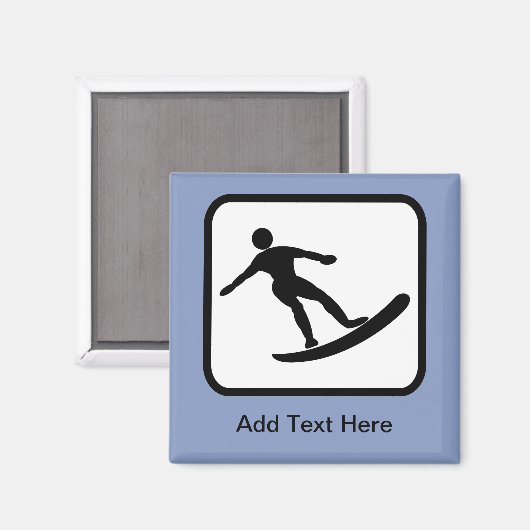  surfer-Logo Magneet (Voorkant / Achterkant)