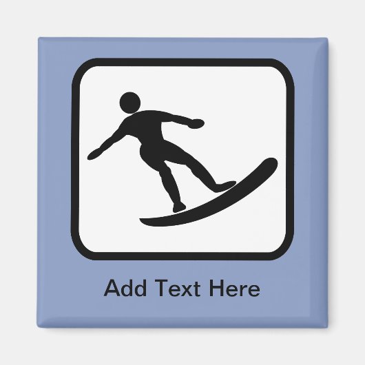 surfer-Logo Magneet (Voorkant)