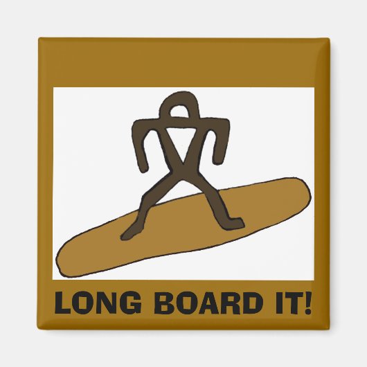 Surfer LONG BOARD IT! Magneet (Voorkant)