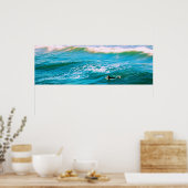 Surfer Lookin' voor een Poster van de Golf - 12x36 (Keuken)