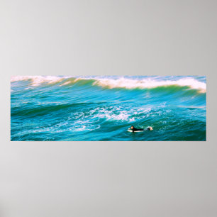 Surfer Lookin' voor een Poster van de Golf - 12x36