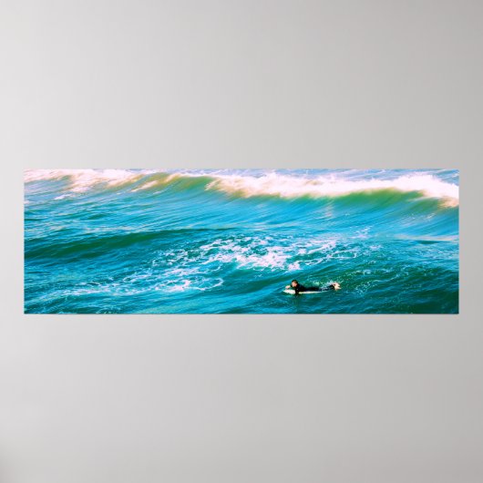 Surfer Lookin' voor een Poster van de Golf - 12x36 (Voorkant)