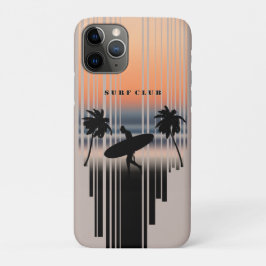 Surfer loopt naar strand op zonsondergang | Surf C Case-Mate iPhone Case