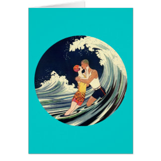 Surfer Lovers zoende illustratie