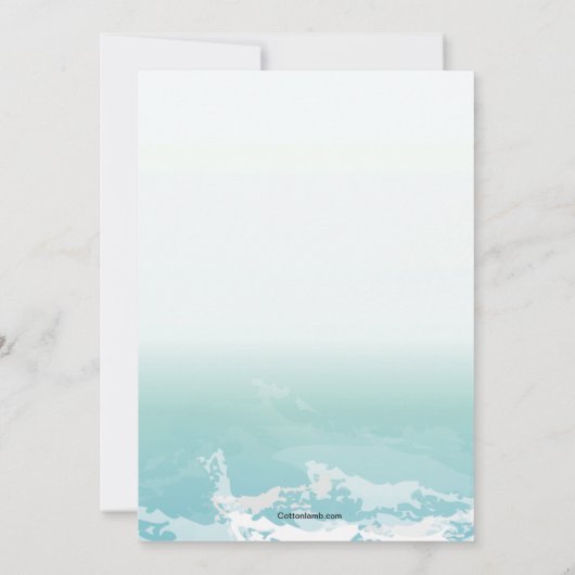 Surfer Male Invitation Kaart (Achterkant)