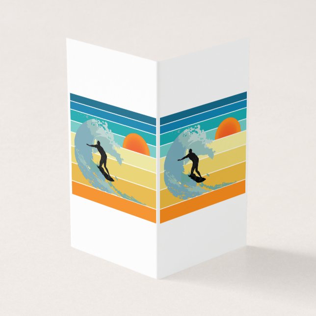 Surfer Man  Sunset Kaart (Buitenkant)
