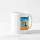 Surfer Man Sunset Koffiemok (Voorkant rechts)