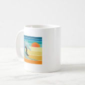 Surfer Man Sunset Koffiemok (Voorkant links)