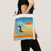 Surfer Man Sunset Tote Bag (Dichtbij)