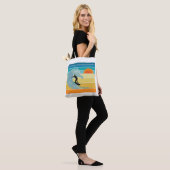 Surfer Man Sunset Tote Bag (Op model)