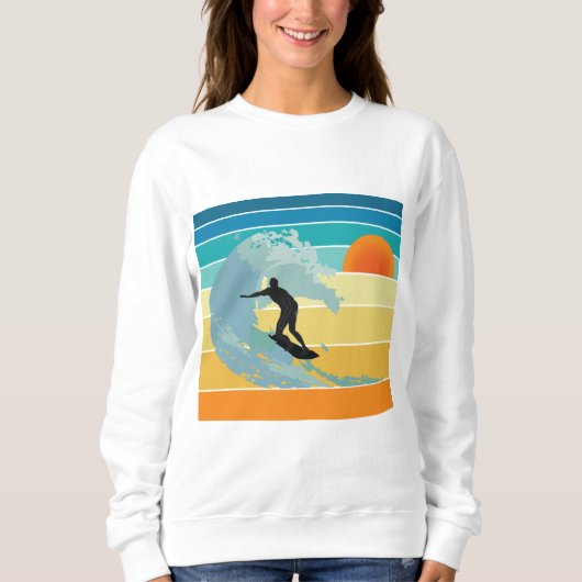 Surfer Man  Sunset Trui (Voorkant)