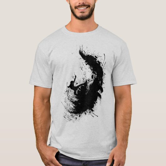 Surfer Mannen Basic T-Shirt (Voorkant)