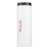 Surfer Meisje Aangepaste Naam Tumbler Thermosbeker (Achterkant)