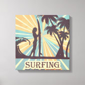 Surfer meisje canvas kunst (Voorkant)