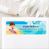 Surfer meisje etiket (Insitu)