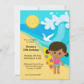 Surfer meisje kaart (Voorkant)