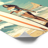  Surfer Meisje Poster (Hoek)