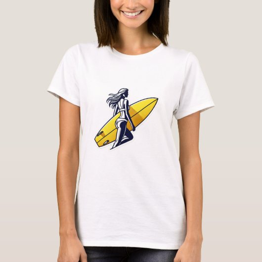 Surfer meisje T-Shirt (Voorkant)