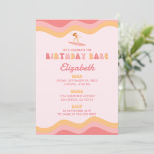 Surfer Meisje Verjaardag Babe Party uitnodiging