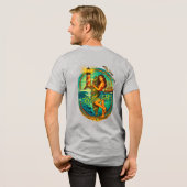 Surfer Meisje voor, achter Premium T-Shirt (Voorkant)