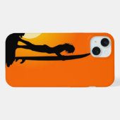 Surfer meisje zonsondergang iPhone hoesje (Achterkant horizontaal)