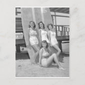  surfer meisjes briefkaart (Voorkant)
