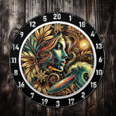 Surfer met Golden Glow Sunset Art Dartbord