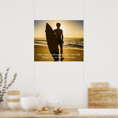 Surfer met quote poster (Keuken)