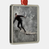 Surfer Metalen Ornament (Rechts)