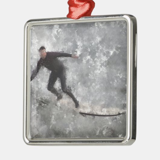 Surfer Metalen Ornament (Links)