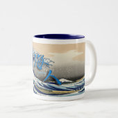 Surfer-Mok Tweekleurige Koffiemok (Voorkant rechts)