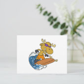 Surfer-molen op blauwe oceaangolven | kies voor de briefkaart (Staand voorkant)