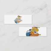 Surfer-molen op blauwe oceaangolven | kies voor de mini visitekaartje (Voorkant / Achterkant)