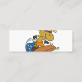 Surfer-molen op blauwe oceaangolven | kies voor de mini visitekaartje (Achterkant)