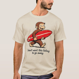 Surfer Monkey, Nostalgische Zomerstrand T-shirt